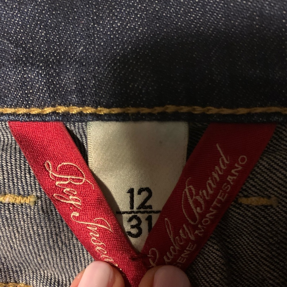 Lucky Brand Jeans By Gene Montesano Reg Straight Leg Classic Cotton Size 12/31 - Picture 4 of 13